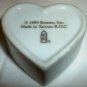 VINTAGE PORCELAIN ROMAN INC. RRR HEART SHAPED TRINKET BOX PILL 'GOD BLESS MOM'
