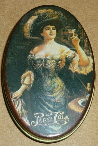 VINTAGE PEPSI-COLA ADVERTISING SMALL SOAP MINT HARD CANDY TIN
