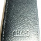 BLACK LEATHER MONEY CLIP PAPER BILL HOLDER BY CHAPS WALLET