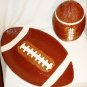 BOSTON WAREHOUSE CERAMIC FOOTBALL PARTY SET PLATTER CONDIMENT BOWLS CHIP & DIP