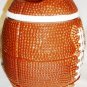 BOSTON WAREHOUSE CERAMIC FOOTBALL PARTY SET PLATTER CONDIMENT BOWLS CHIP & DIP