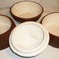 BOSTON WAREHOUSE CERAMIC FOOTBALL PARTY SET PLATTER CONDIMENT BOWLS CHIP & DIP