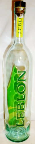 EMPTY CACHACA LEBLON FINA DE ALAMBIQUE BRAZILIAN RUM BOTTLE