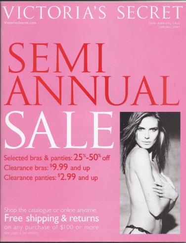 Victoria's Secret Catalog Spring Semi Annual Sale 2001