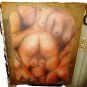 UNIQUE MIXED MEDIA 3D EROTIC PICTURE OIL ACRYLIC CANVAS ARTIST SIGNED