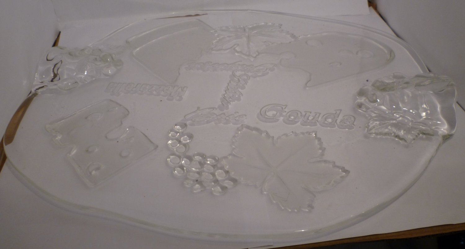 GORGEOUS WALTHER GLASS CHEESE PLATTER CHARCUTERIE BOARD GERMANY