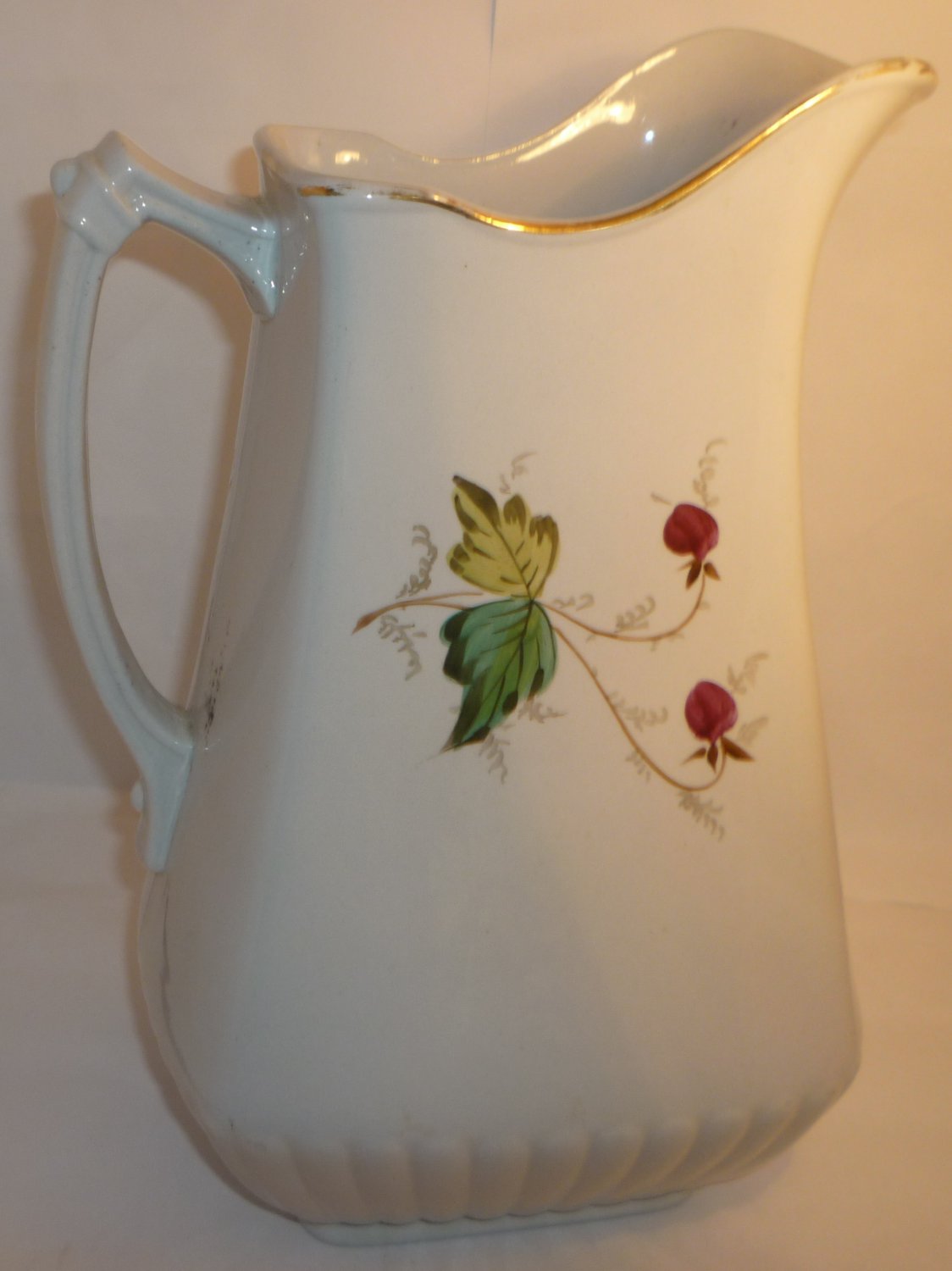 ANTIQUE POWELL BISHOP IRONSTONE CHINA ENGLAND DECORATIVE PITCHER