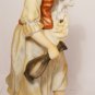 CHARMING PORCELAIN FIGURINE GIRL HOLDING LITTLE LAMB SHEEP ANDREA BY SADEK