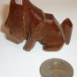 CHARMING MINIATURE FIGURINE HANDCARVED WOOD BASSET HOUND DOG