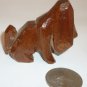 CHARMING MINIATURE FIGURINE HANDCARVED WOOD BASSET HOUND DOG