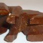 CHARMING MINIATURE FIGURINE HANDCARVED WOOD BASSET HOUND DOG