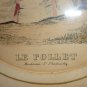 VINTAGE ANTIQUE LE FOLLET PRINT BY Print by Anais Coudoure Square FRAME BLUE