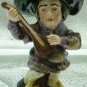 VINTAGE MINIATURE CAPODIMONTE FIGURINE Gnome Dwarf PLAYING MANDOLIN