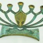 VINTAGE HEN-HOLON BRASS MENORAH ISRAEL HANUKKAH JUDAISM