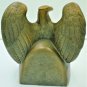 VINTAGE CAST BRASS COMMEMORATIVE COLONIAL VIRGINIA BOLD EAGLE BOOK END STOPPER
