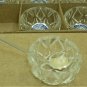 BEAUTIFUL VINTAGE CRYSTAL OPEN SALT CELLAR SET OF 6 W/SPOONS CZECH BOHEMIAN