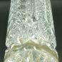 VINTAGE BOHEMIAN HEAVY LEAD CRYSTAL CYLINDRICAL ENTRICATED VASE