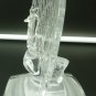 VINTAGE BEAUTIFUL CRISTAL D'Arques FRANCE LEAD Crystal GLASS PEACOCK FIGURINE