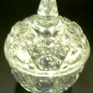 ANTIQUE CRYSTAL INTRICATED LIDDED SALT CELLAR SMALL RING BOX