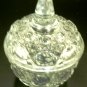 ANTIQUE CRYSTAL INTRICATED LIDDED SALT CELLAR SMALL RING BOX