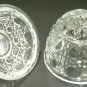 ANTIQUE CRYSTAL INTRICATED LIDDED SALT CELLAR SMALL RING BOX