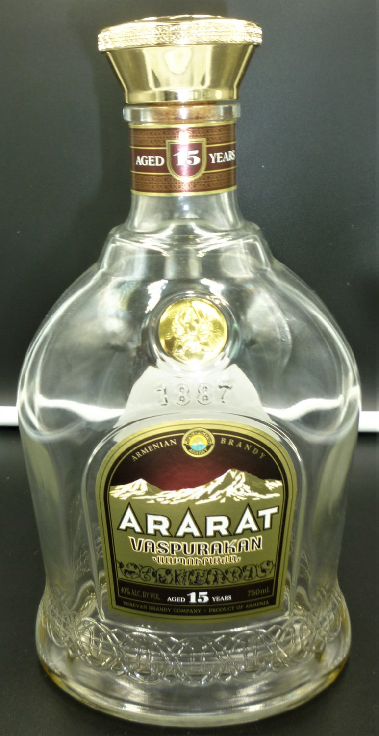 UNIQUE COLLECTIBLE BOTTLE EMPTY ARMENIAN BRANDY VASPURAKAN