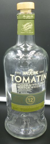 COLLECTIBLE EMPTY BOTTLE TOMATIN SINGLE MALT SCOTCH 12 YEARS WHISKEY