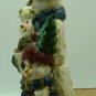CHRISTMAS HEAVY OVER MANTEL CTOCKING HOLDER CHARMING SNOWMEN FAMILY