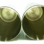 JAGERMEISTER SHOT GLASSES STAINLESS LEATHER BOUND SET OF 2