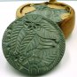 GIFT IDEA - HAND CARVED STONE SLATE SET OF 4 COASTERS W/WOODEN CADDY NEW INDIA