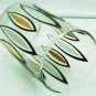 CONTEMPRORARY GEOMETRIC DESIGN DRINKWARE SET OF 6 GLASSES