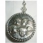 ANTIQUE BAROQUE STERLING SILVER CHATELAIN PIN BROOCH PENCIL SNUFF BOX PIN BOX