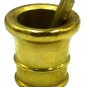 MINIATURE DOLLHOUSE SOLID BRASS MORTAR AND PESTLE SET