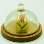 DOLLHOUSE MINIATURE CHEESE BOARD WITH DOME LID AND BLOCK OF ALLGAUER KASE