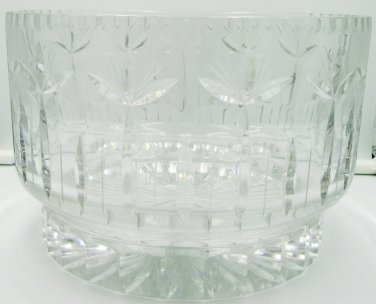 STUNNING CENTREPIECE CLEAR CUT CRYSTAL BOWL FRUIT VASE VERY HEAVY