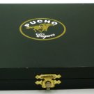 COLLECTIBLE EMPTY CIGAR BOX WOODEN WITH DIVIDERS PUCHO CIGARS