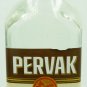 COLLECTIBLE GLASS ALCOHOL LIQUOR BOTTLE W/STOPPER UKRAINE 'PERVAK W/GARLIC' 1L