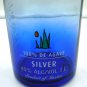 COLLECTIBLE BLUE GLASS LIQUOR BOTTLE MILAGRO REPOSADO TEQUILA 750ML