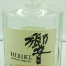 COLLECTIBLE EMPTY CLEAR GLASS LIQUOR BOTTLE HIBIKI SUNTORY WHISKEY JAPAN 750ML