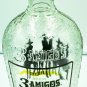 COLLECTIBLE EMPTY CLEAR GLASS LIQUOR BOTTLE 3 AMIGOS TEQUILA MEXICO