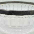 BEAUTIFUL CRYSTAL BOWL WITH SILVER DECORATED RIM