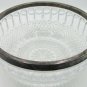 BEAUTIFUL CRYSTAL BOWL WITH SILVER DECORATED RIM