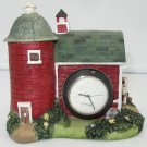 DECORATIVE QUARTZ NOVELTY DESK SHELF MANTEL CLOCK FARM HOUSE BARN