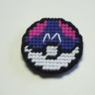 Plastic Canvas Master Ball Pokeball Magnet