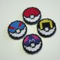 Plastic Canvas Set of Four Pokeballs Magnets