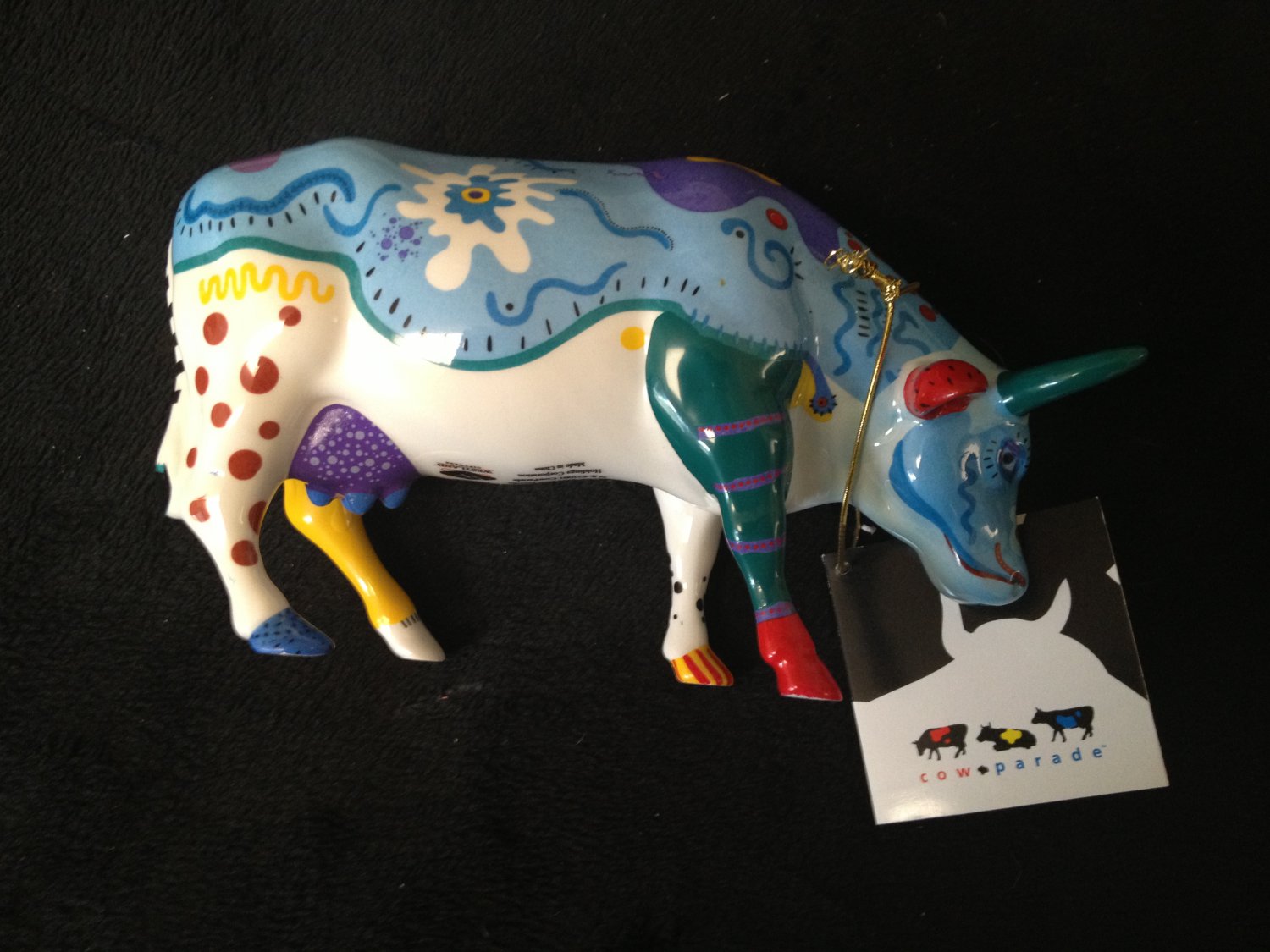 Cow Parade 2001 COW DOODLE #9194 Pop Art, New in Box with Tag, Retired!