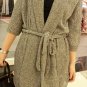 Middle Length Cardigan (Grey) Size: F