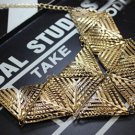 Triangular Patching Necklace (Gold)