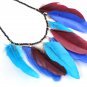 Ethnic Fringe Necklace (Color: Blue)