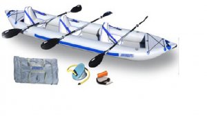 Sea Eagle 465FT 15ft Inflatable 3 Person Kayak Deluxe Incl Paddles (FREE SHIPPING)